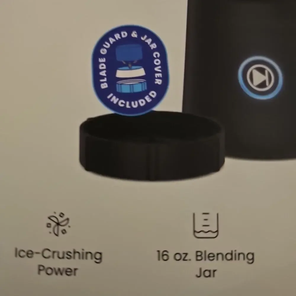 CHEFMAN Cordless Portable Blender Ice Crushing Power, 16 oz. Jar, LED Lights NIB